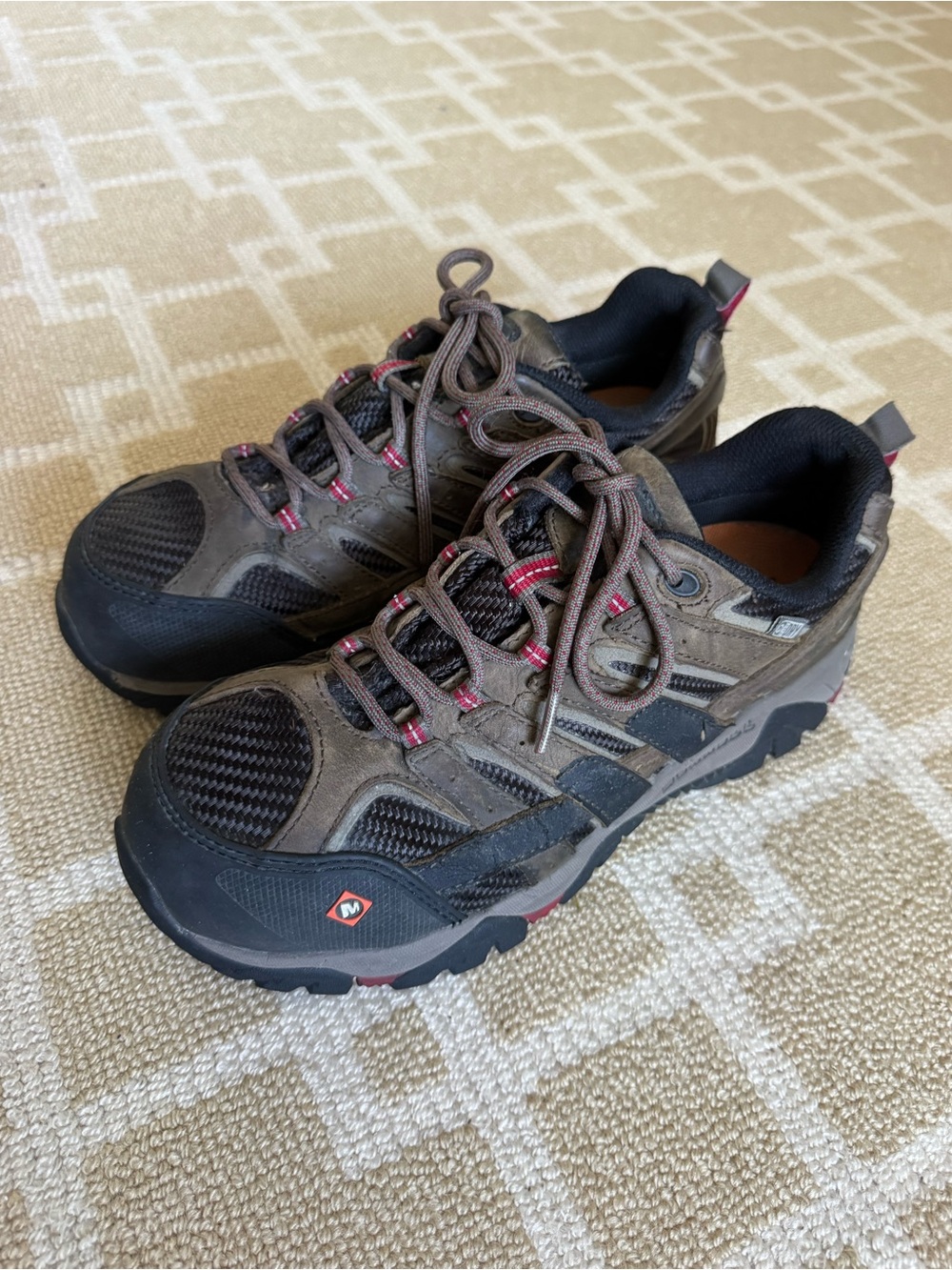 Merrell Moab 2 Vent Waterproof Composite Toe Work Shoes Brown Women’s 7.5 - Picture 9 of 13